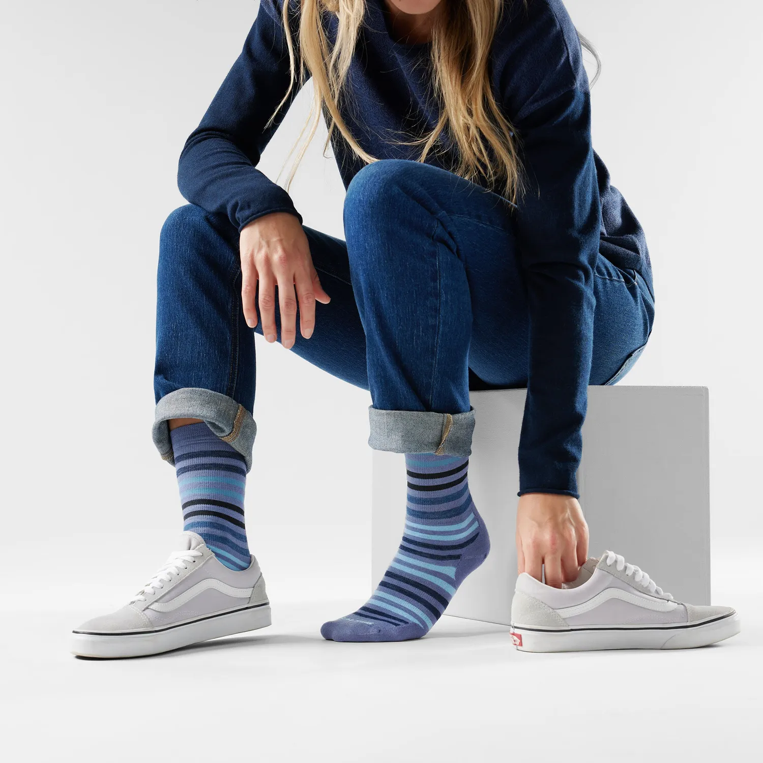 Smartwool Everyday Spruce Street sokker blå ull