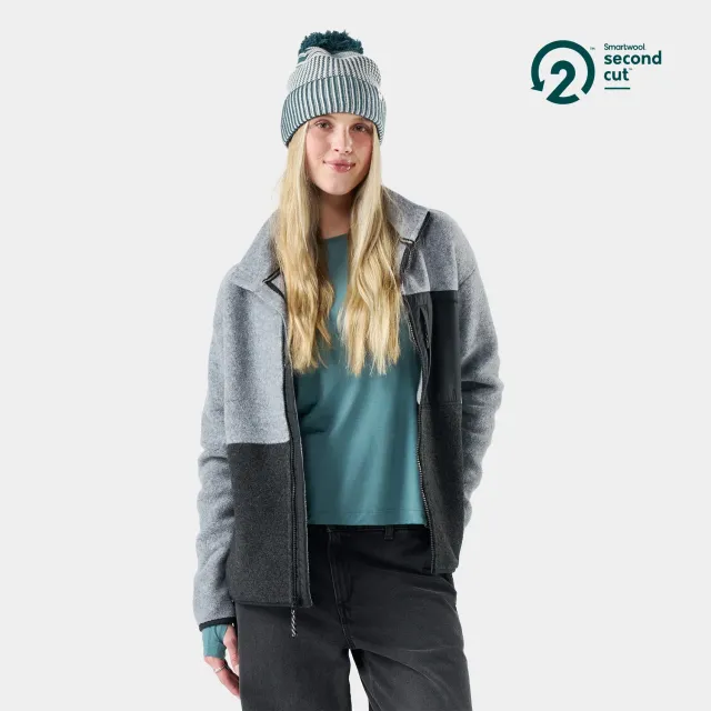 Smartwool Second Cut fleecejakke Charcoal ull dame