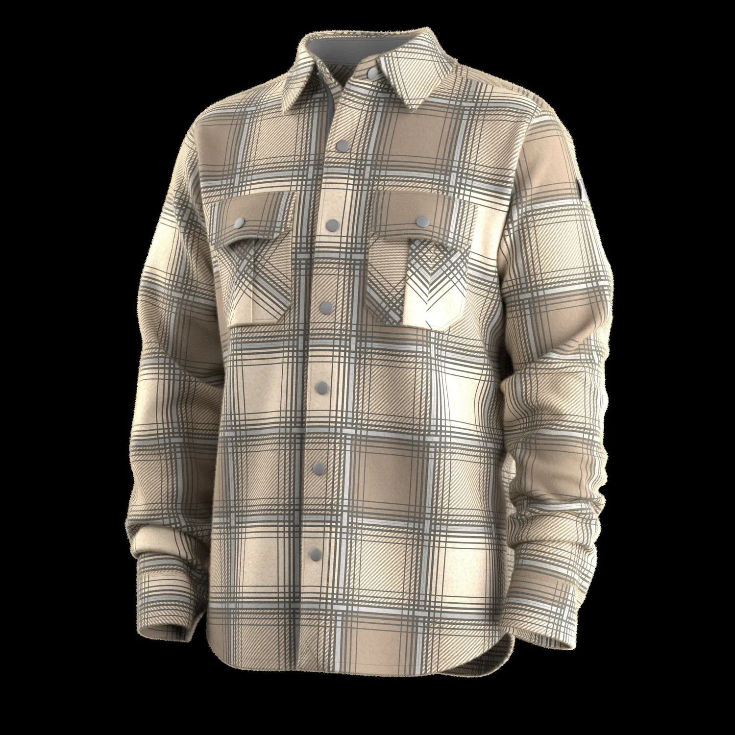 Smartwool Anchor Line skjortejakke almond plaid 80% merino