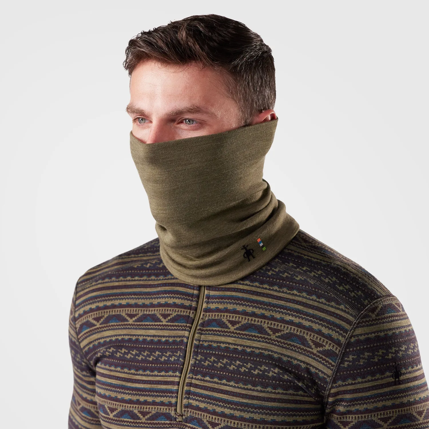 Smartwool Thermal hals Winter Moss Heather vendbar