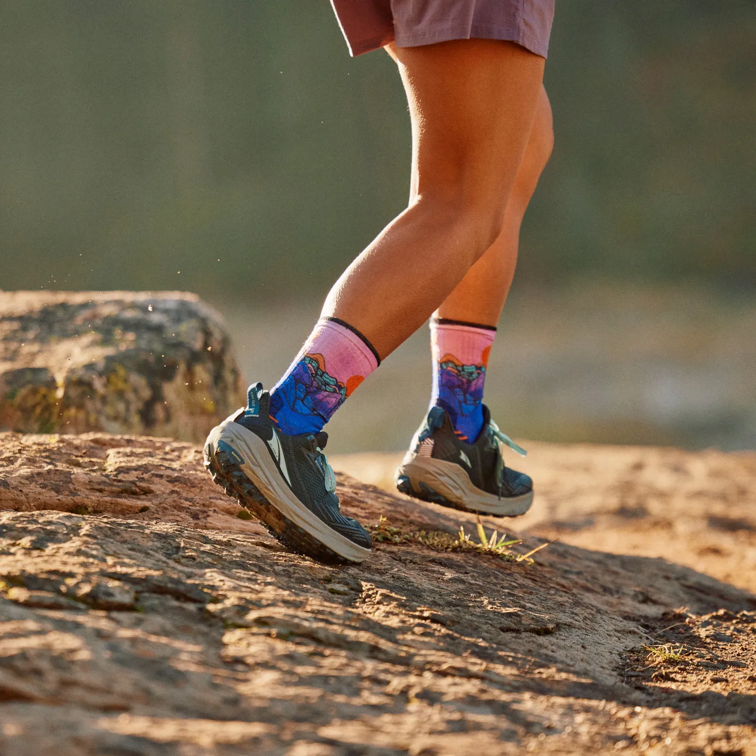 Smartwool Hike Mountain Sunrise tursokker marine merino