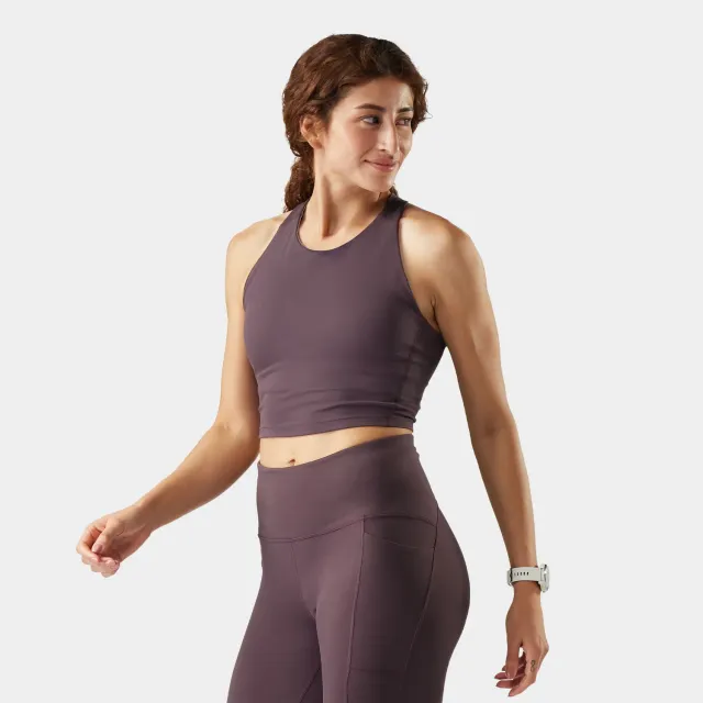 Smartwool Active Crop Bra sports-bh Mink lav støtte