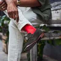 London Sock Company Simply Sartorial dressokker rød bomull