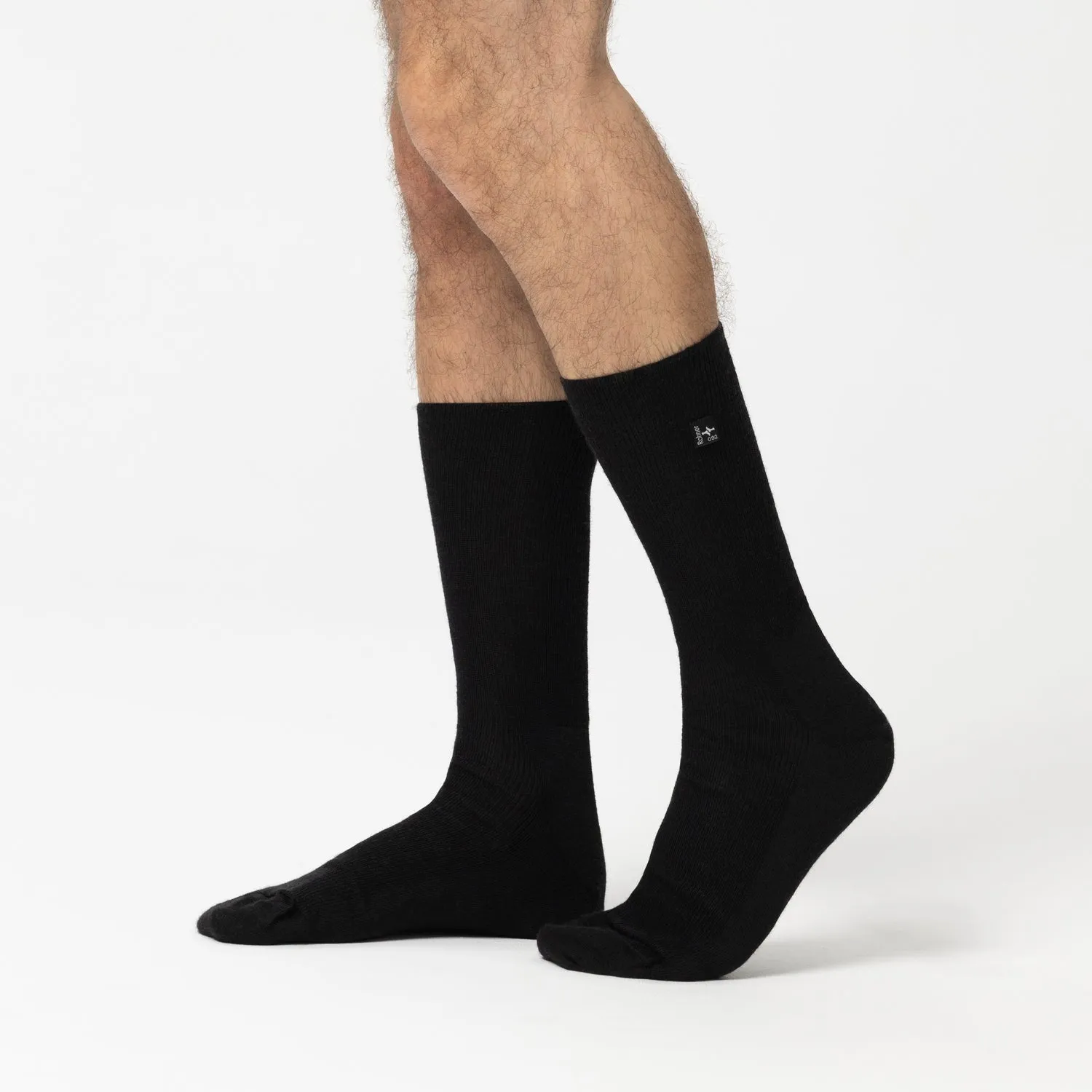 Rohner Diabetic Wool Socks Wide diabetessokker svart