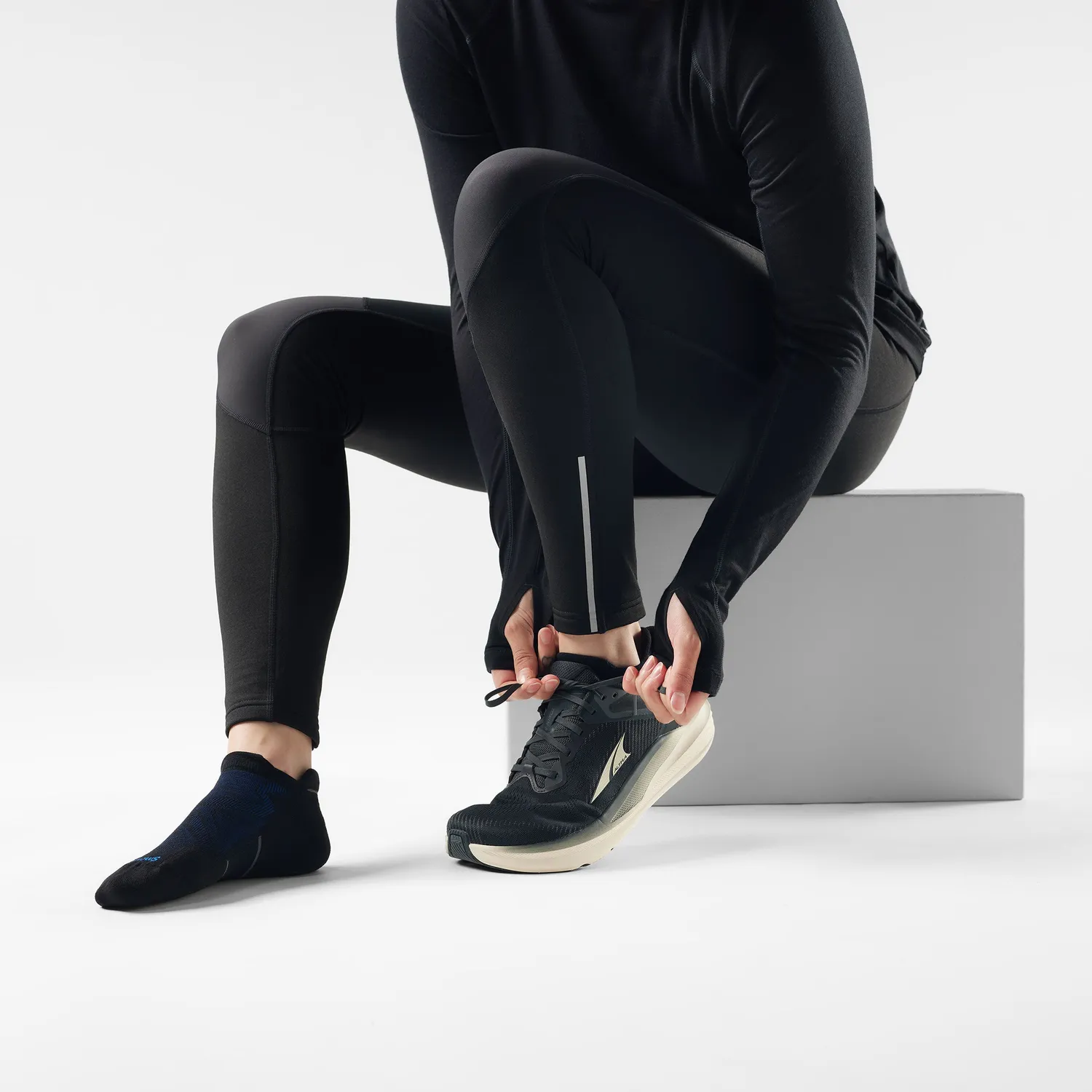 Smartwool Run Low Ankle løpesokker svart merinoull