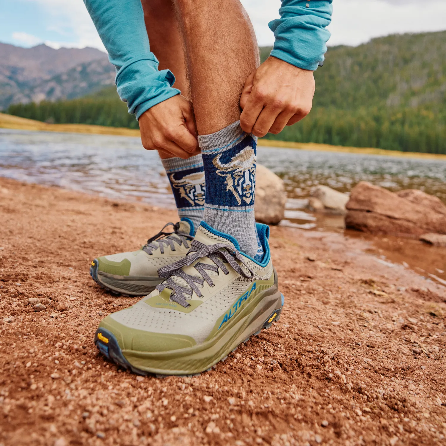 Smartwool Hike Bison Crew tursokker grå merinoull