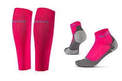 Gococo kit leggvarmere + Light Sport sokker cerise S