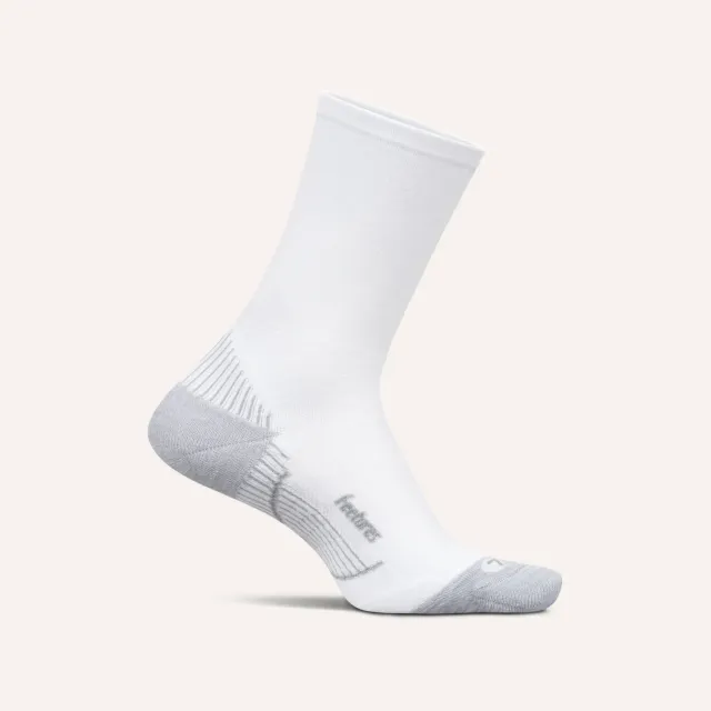 Feetures Plantar Fasciitis Relief Light Cushion Mini Crew sokker hvit