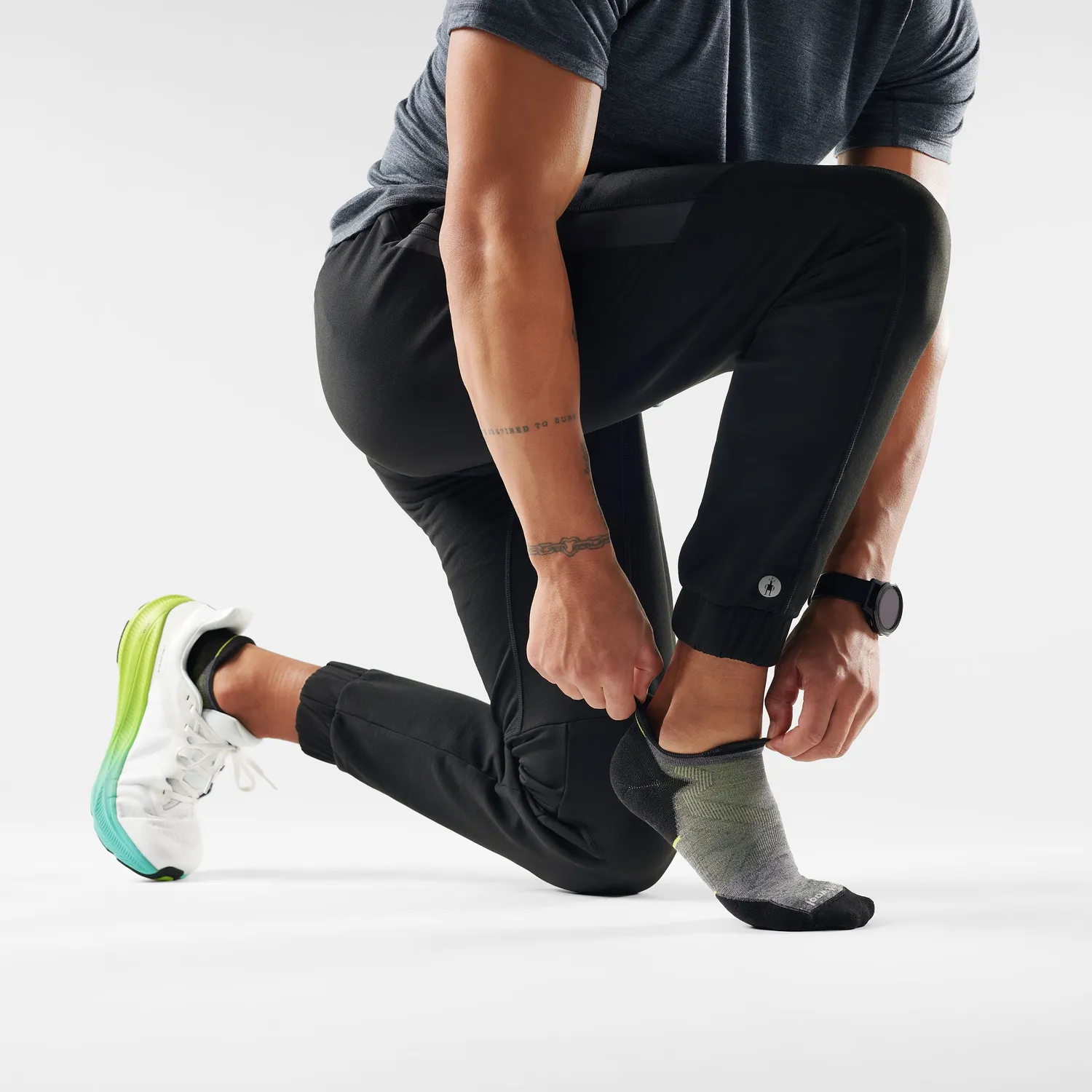 Smartwool Run Low Ankle sokker grå merinoull