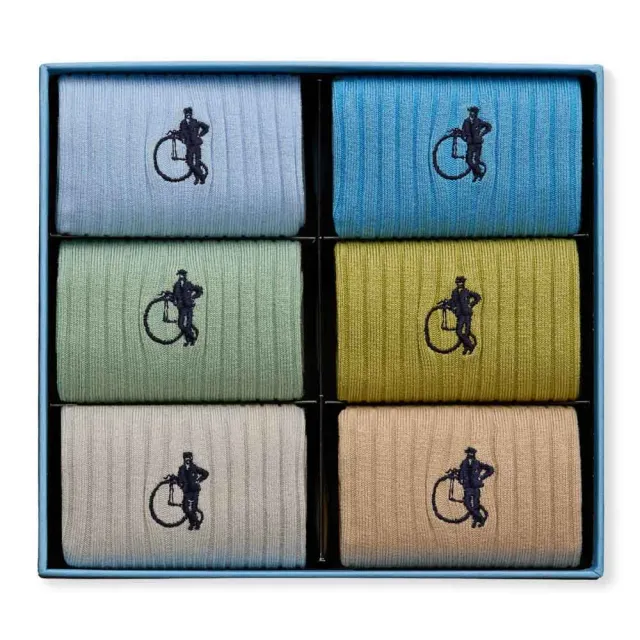 London Sock Company Muted Pastels 6-pack sokker bomull