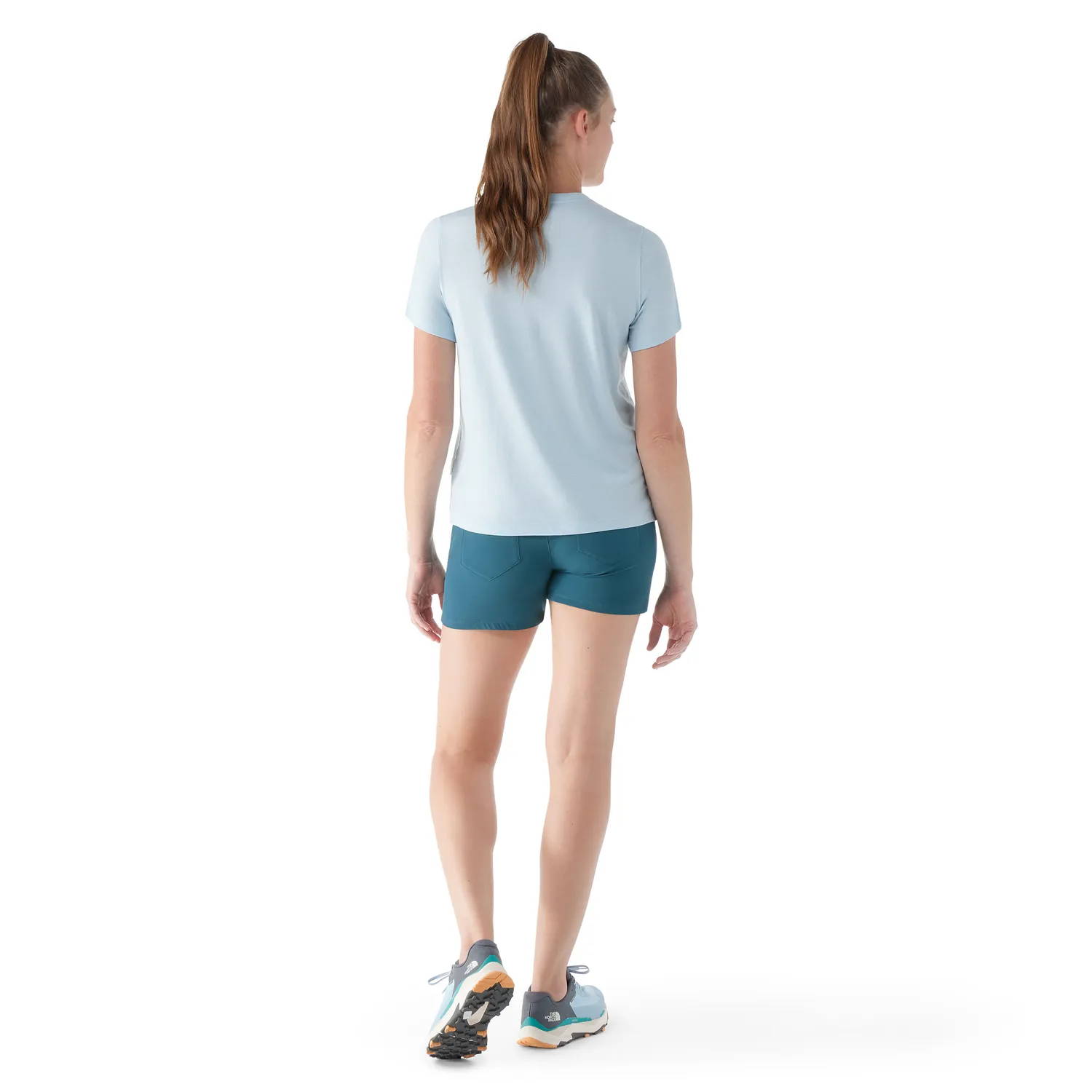 Smartwool Perfect Crew t-skjorte dame winter sky heather bomull