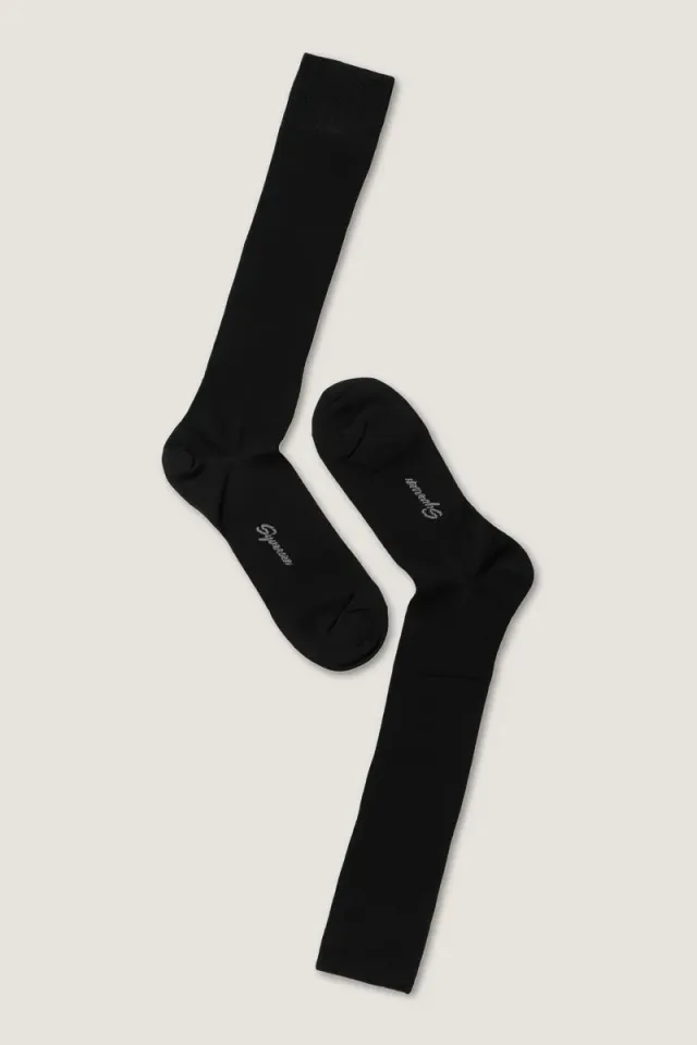 Syversen Mercerized Cotton Knee High knestrømper svart 41-45