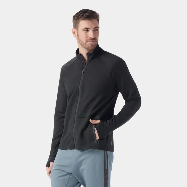 Smartwool Active Fleece Jacket Black herre stretch