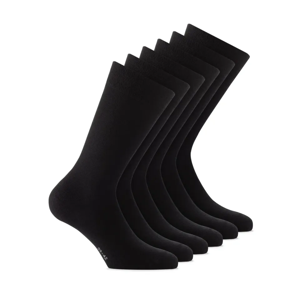 Rohner Wool Cotton ullsokker bomull 15-pack black