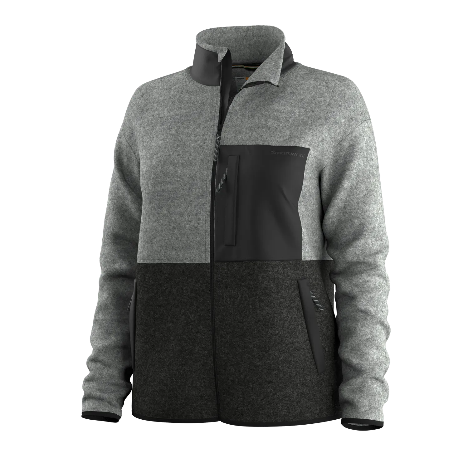 Smartwool Second Cut fleecejakke Charcoal ull dame
