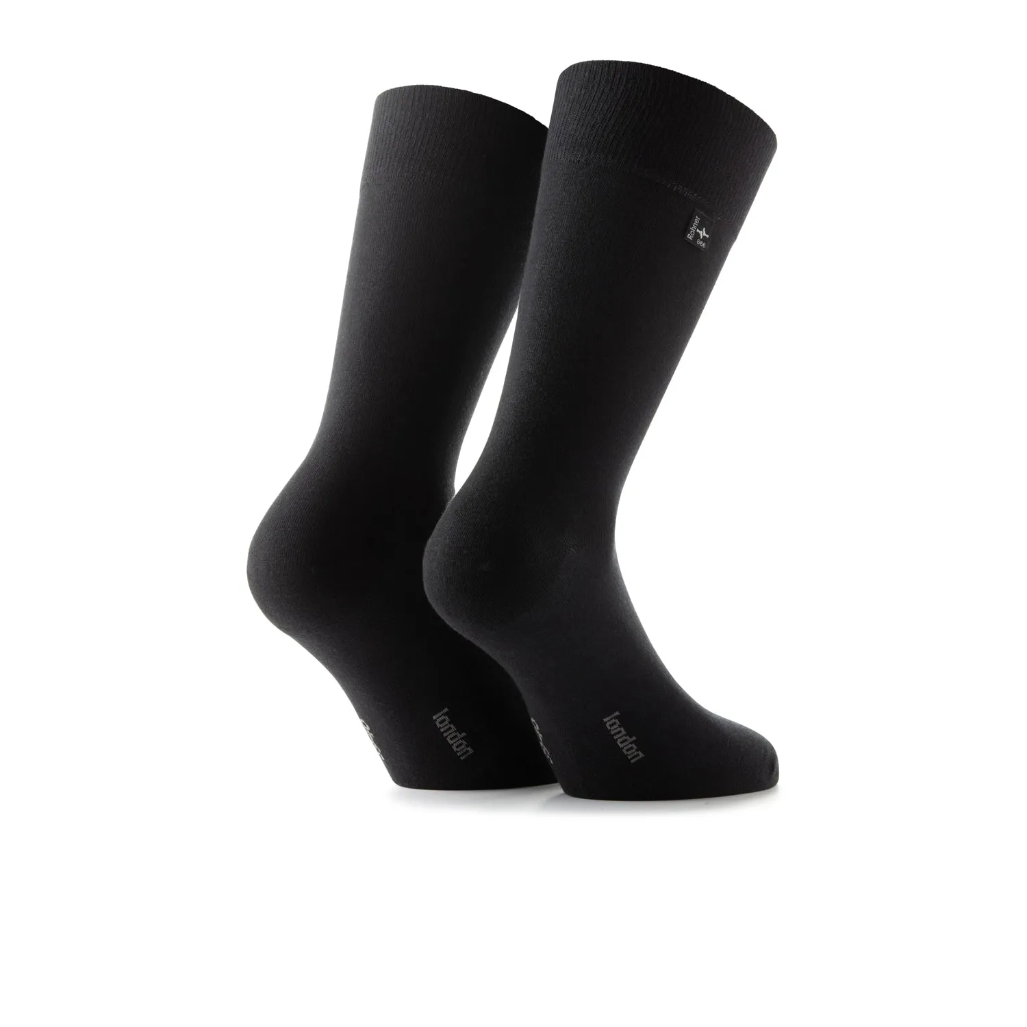 Rohner London herresokker svart 39-40 kasjmir