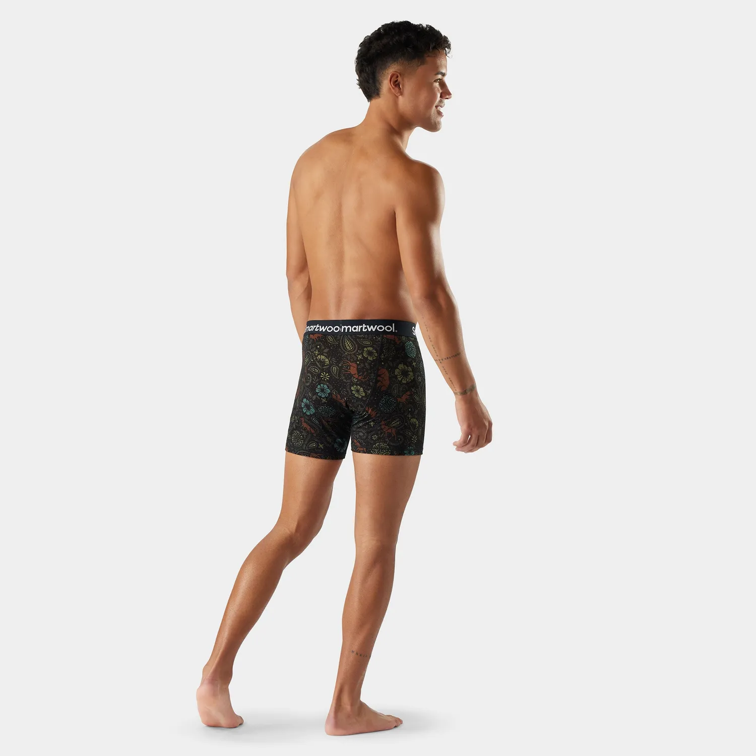 Smartwool Merino Print Boxer Brief boxershorts Black Paisley