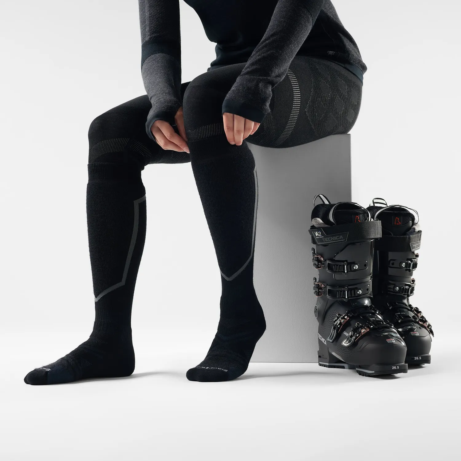Smartwool Ski Over The Calf sokker svart fulle