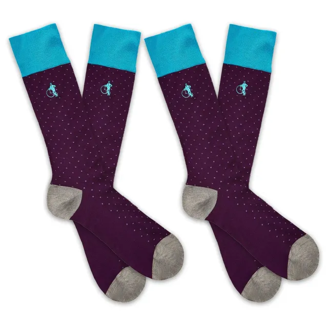 London Sock Company Spot of Style Bordeaux sokker 2-pack burgunder