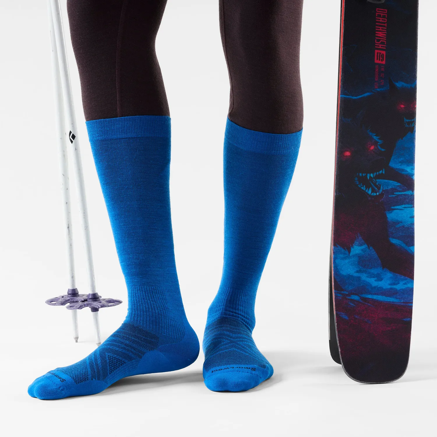 Smartwool Ski OTC skisokker Laguna Blue uten demping