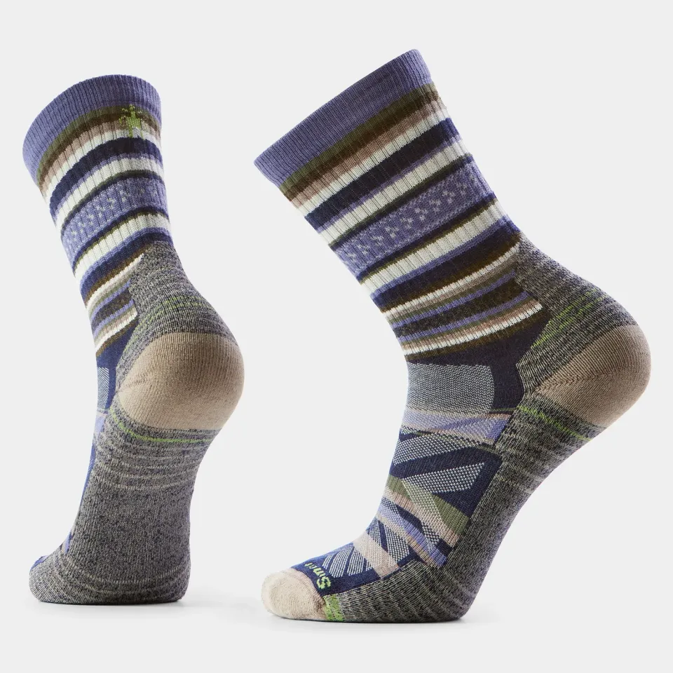 Smartwool Hike Panorama Crew tursokker Nightfall Blue lette