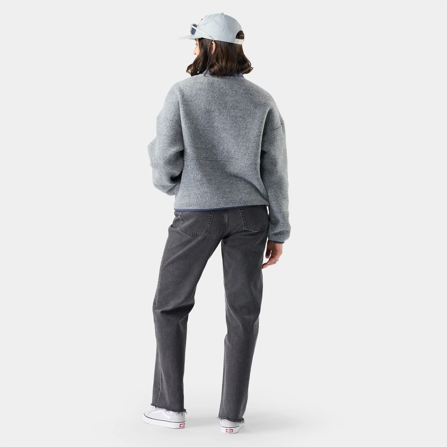 Smartwool Second Cut Fleece half-zip dame blå ull