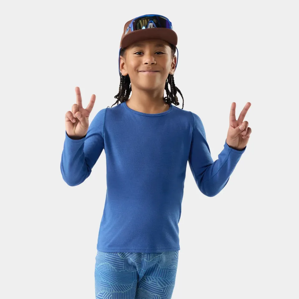 Smartwool Classic Thermal ulltrøye barn Royal Indigo