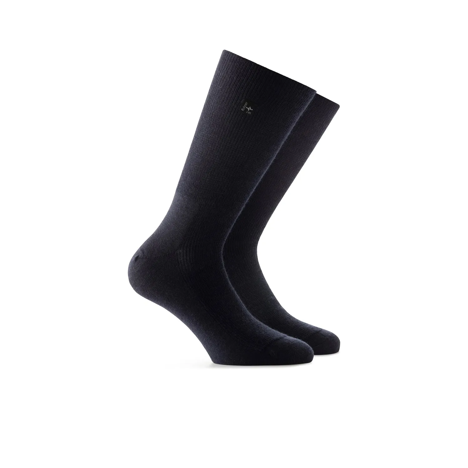 Rohner Diabetic Wool Socks Wide diabetessokker svart