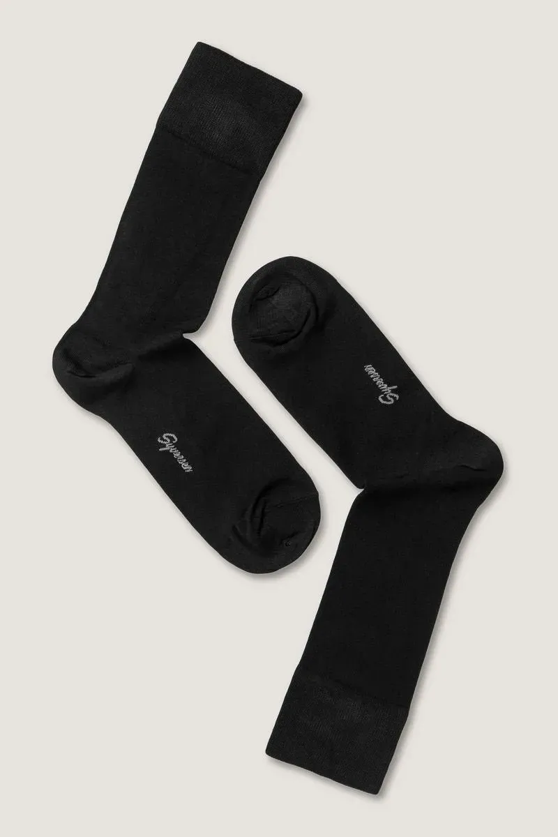Note By Syversen Bamboo Crew Sock herresokker svart bambus