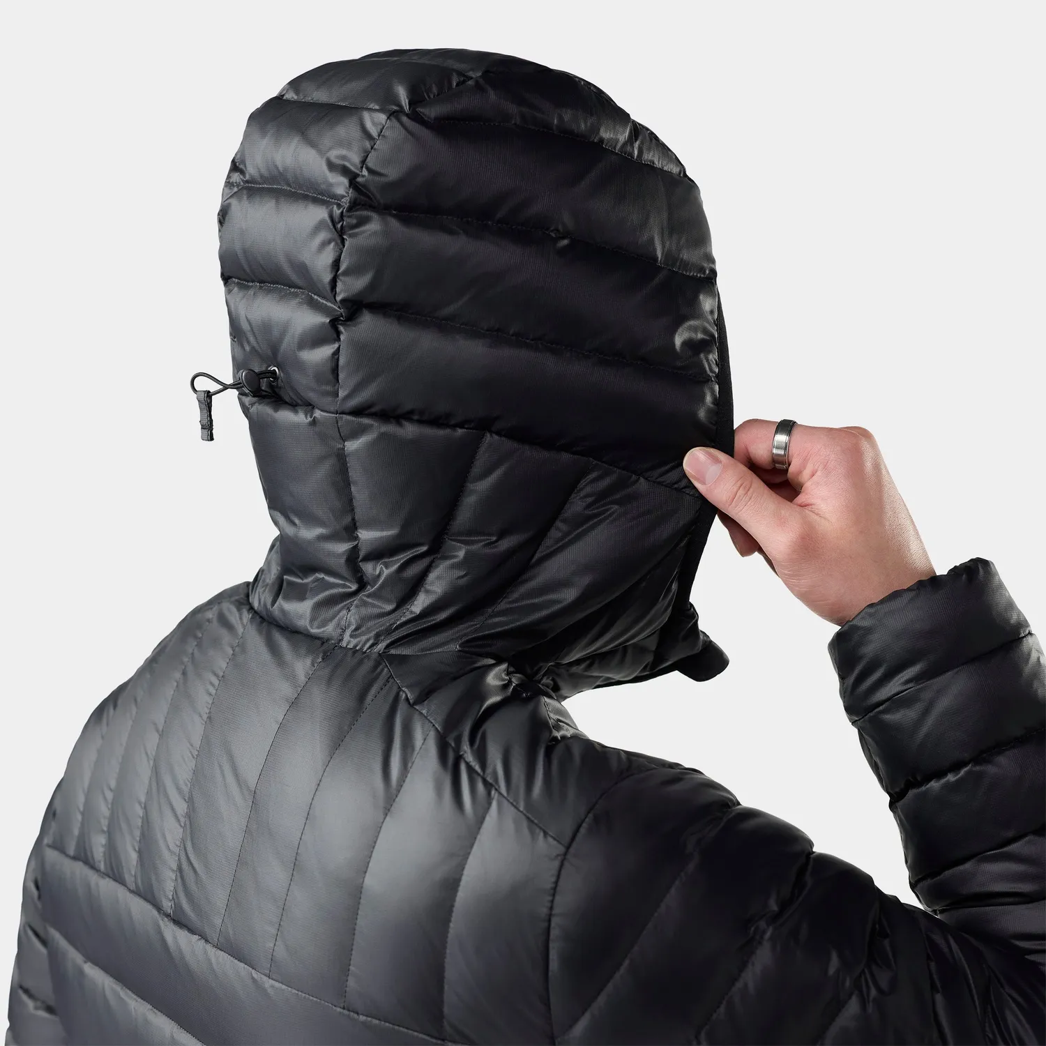 Smartwool Winterloft Hooded jakke svart dun ull