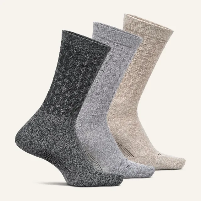 Feetures Everyday Max Cushion Crew sokker 3-pack dame