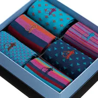 London Sock Company Spotlight Collection sokker 6-pak striper