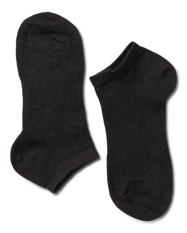 Note By Syversen Wool Liner sneakersokker sort ull