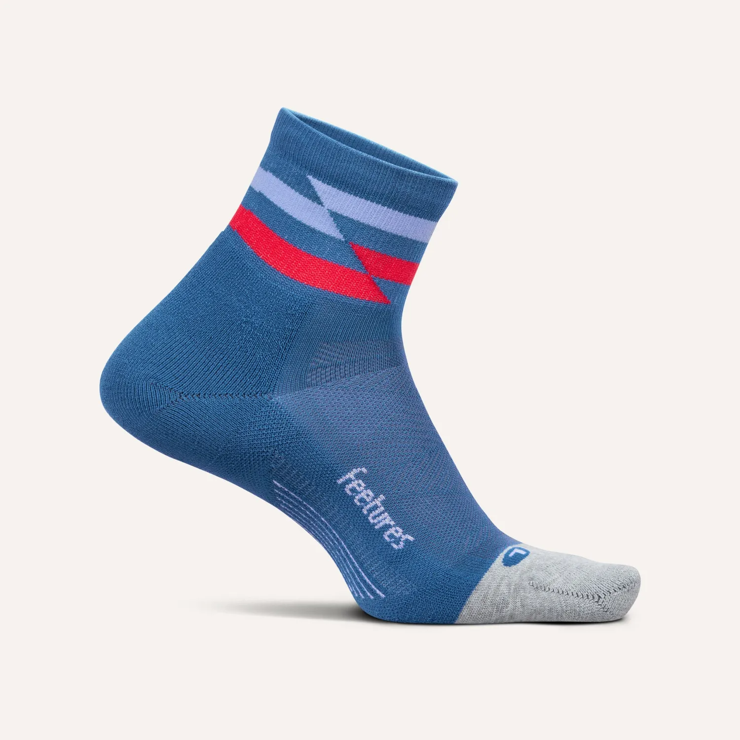 Feetures Elite Light Cushion Quarter sokker White tynn
