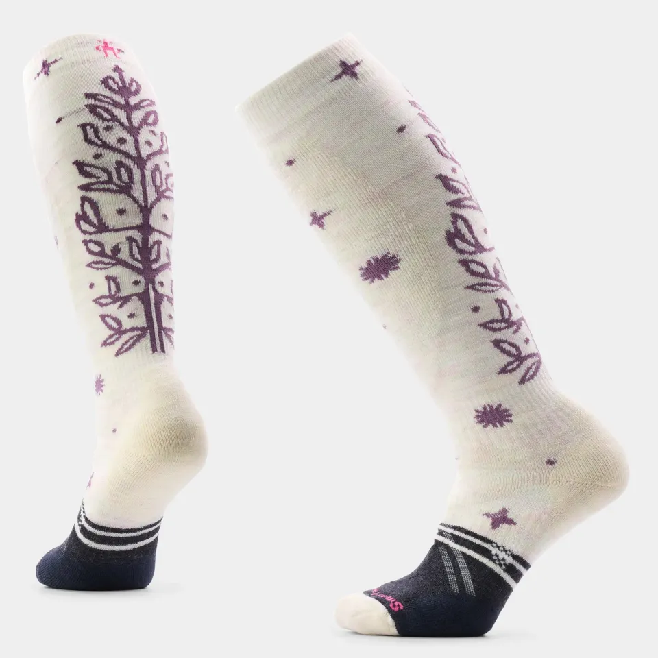 Smartwool Ski Ice Blossom OTC skisokker Moonbeam M