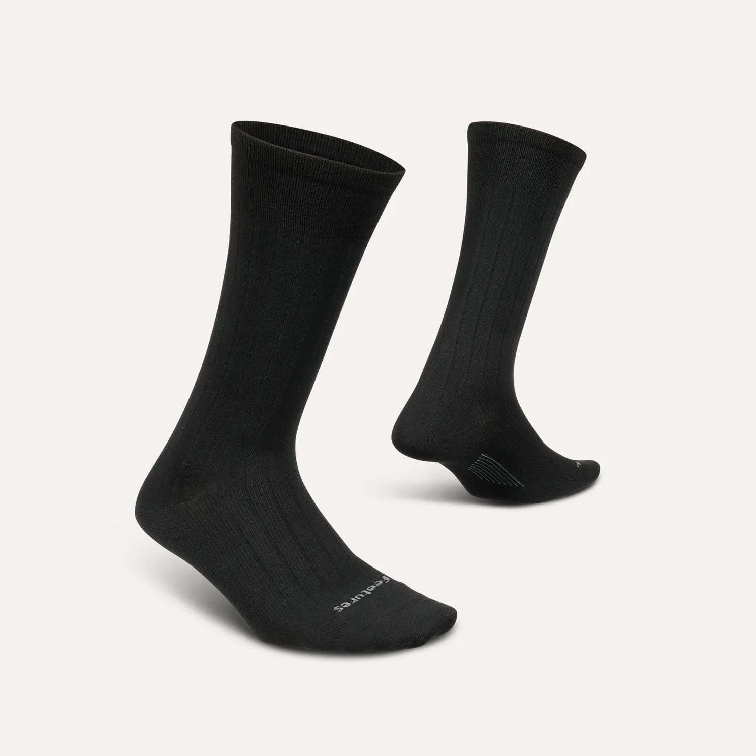 Feetures Everyday Ultra Light Crew Wide Rib sokker svart herre