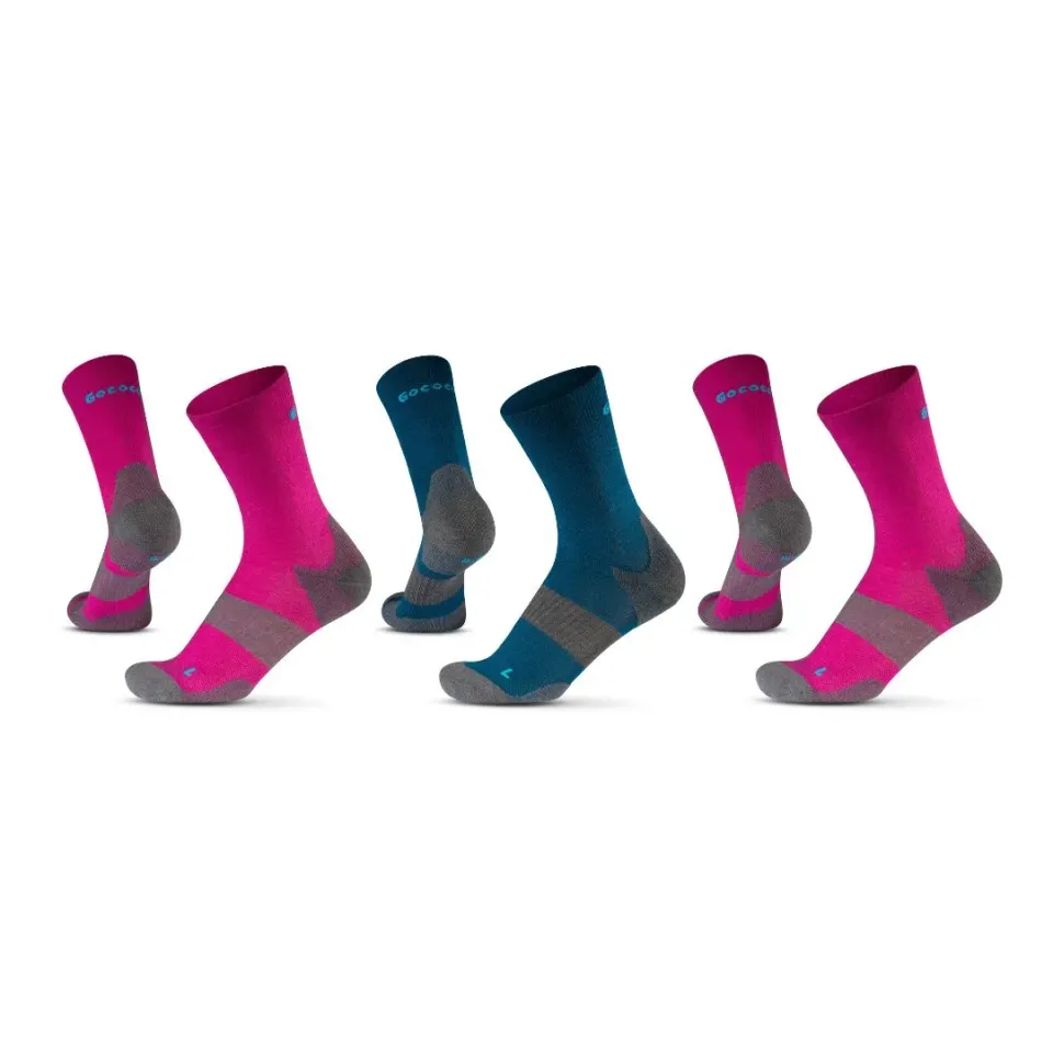 Gococo Technical Cushion High Wool sokker 3-pack fuchsia