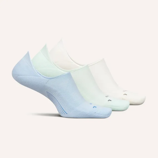 Feetures Elite Light Cushion Invisible sokker 3-pakk hvit lett