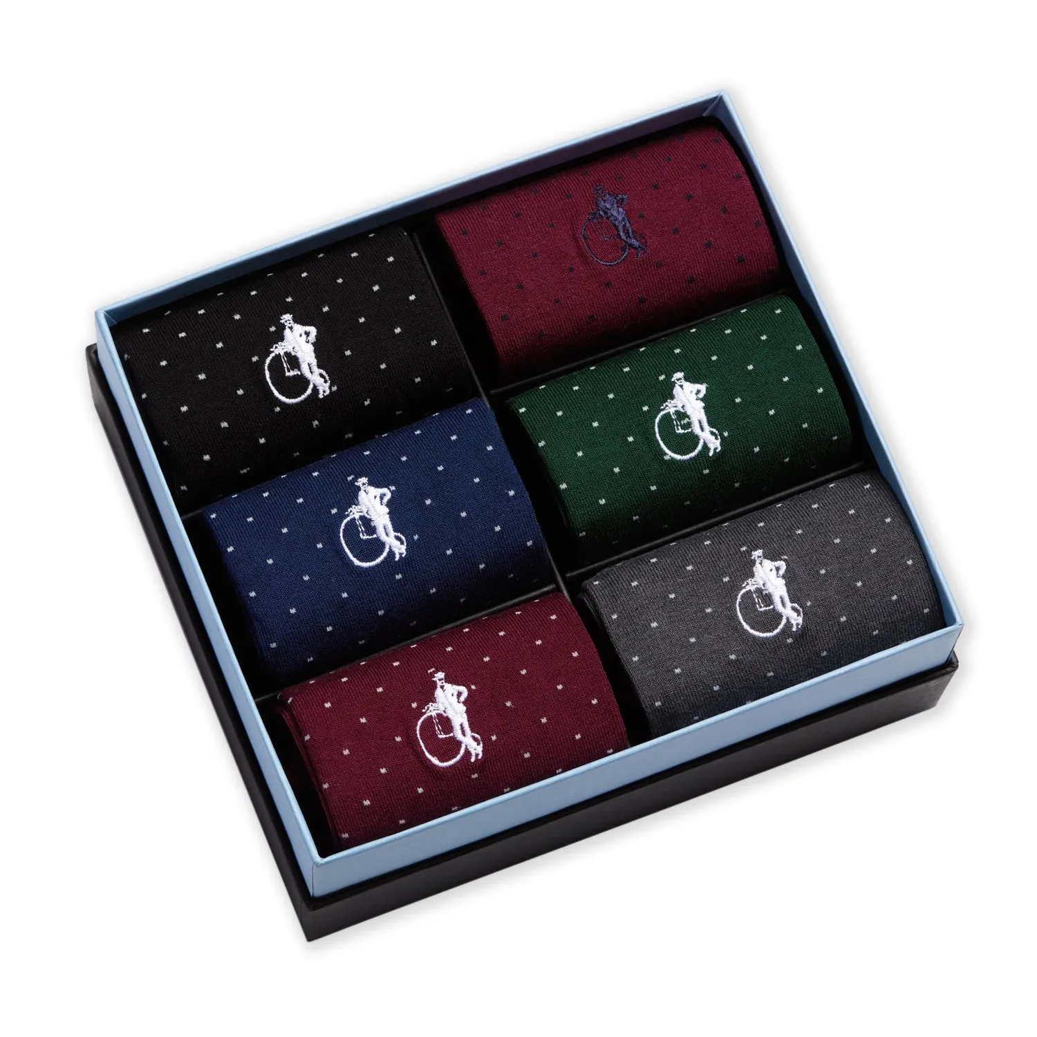 London Sock Company Spot of Style sokker 6-pack prikker