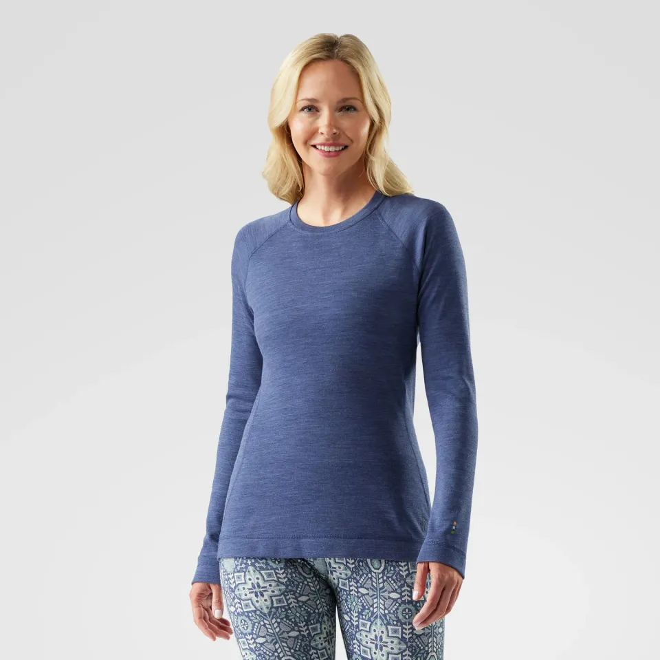 Smartwool Classic Thermal Merino Crew ulltrøye dame blå