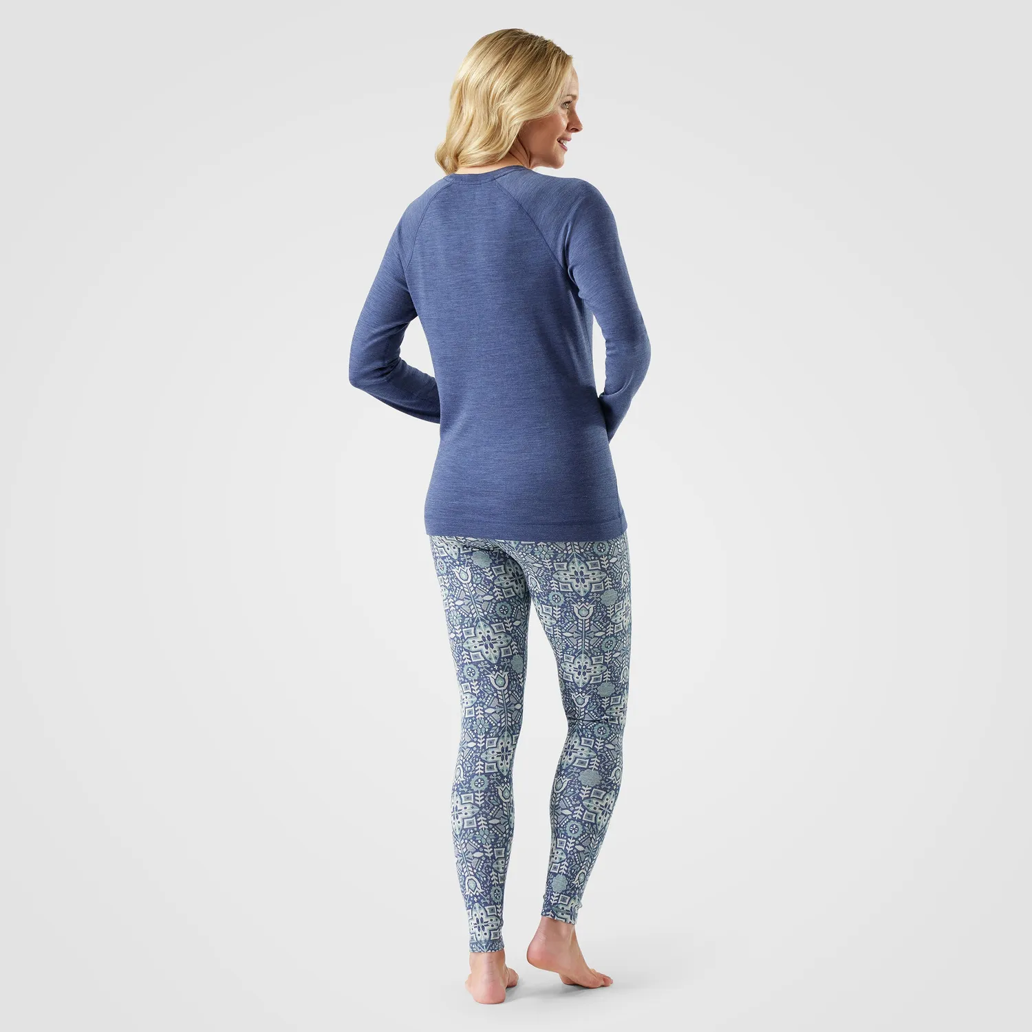 Smartwool Classic Thermal Merino Crew ulltrøye dame blå