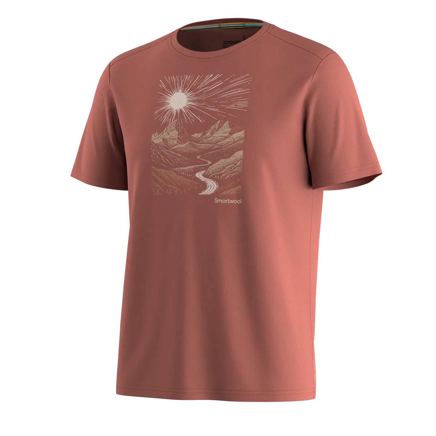 Smartwool Wander Valley Active Graphic t-skjorte Burnt Sienna
