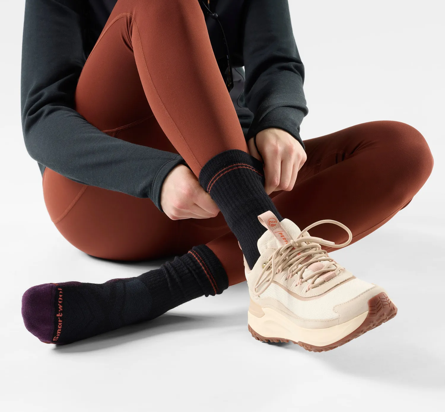 Smartwool Hike Crew tursokker dame svart lett demping