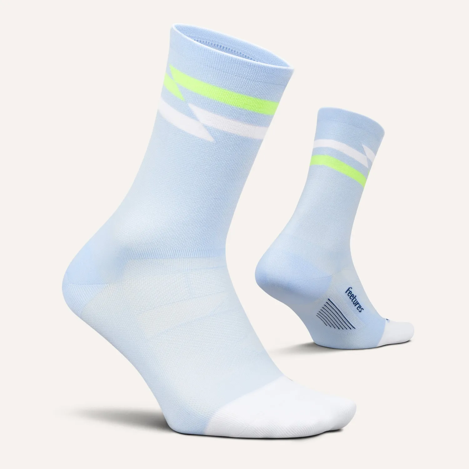 Feetures Elite Ultra Light Mini Crew sokker hvit tynne