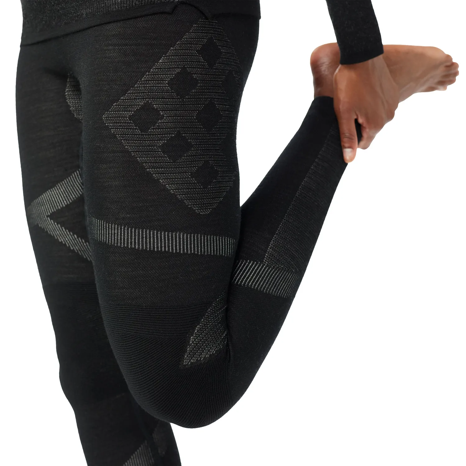 Smartwool Intraknit Thermal Merino stillongs svart-hvit varm