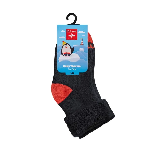 Rohner Baby Thermo babysokker 2-pakning økologisk