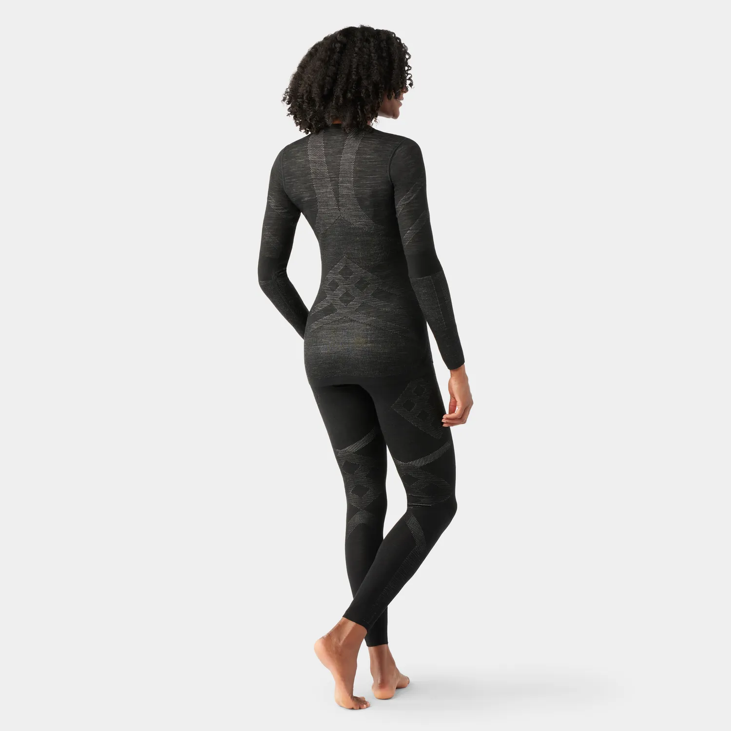 Smartwool Intraknit Thermal ullgenser sort-hvit dame