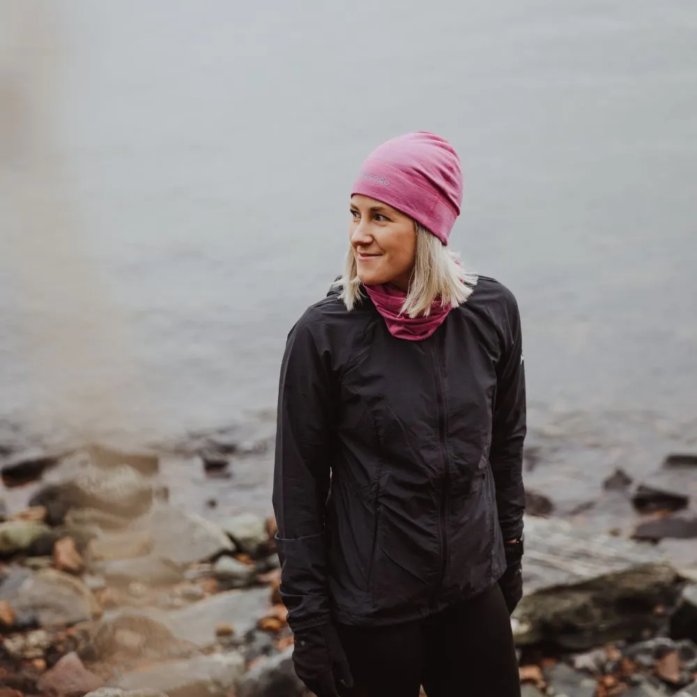 Gococo løpelue merinoull rosa tynn
