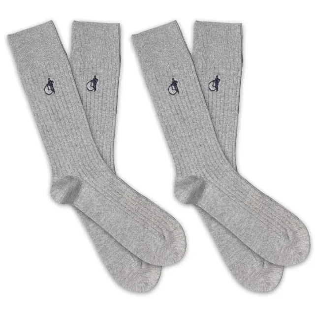 London Sock Company Simply Marl 2-pack sokker grå