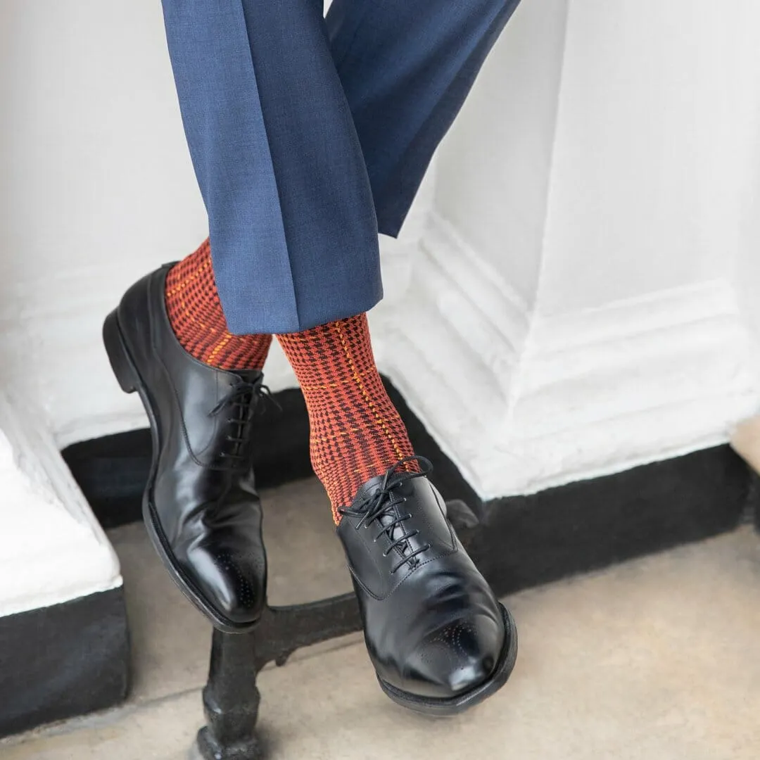 London Sock Company Ottaway sokker 3 par rutete bomull